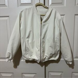 Whitney Simmons x Gymshark Reversible Bomber Jacket Size M Unbleached Athleisure